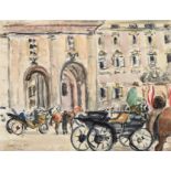 Paul Maze (1887-1979) French ''Carriages in Saltzburg'' Signed, inscribed and dated 1964,