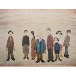 After Laurence Stephen Lowry RBA, RA (1887-1976) ''His Family'' Signed, with the blindstamp for