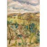 Paul Maze (1887-1979) French ''Sussex Downs in Summer'' Signed, pastel, together with a further