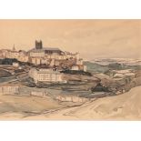 Claude Muncaster PRSMA RWS ROI RBA (1903-1974) ''Saint-Flour, France'' Watercolour, together with