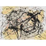 Marie Walker Last (1917-2017) Abstract - yellow ground Signed and dated 1956 verso, oil on