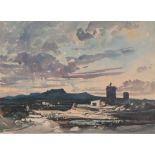 Claude Muncaster PRSMA RWS ROI RBA (1903-1974) ''Sunset on Distant Mountains, Majorca'' Watercolour,