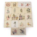 Eighteen Packard & Ord Ltd 6'' Tiles, with the Shakespearian Characters (2) Dickens Characters (4)