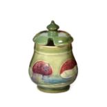 William Moorcroft (1872-1945): A Miniature Claremont Pattern Mustard Pot and Cover, 1914,