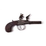 An Early 19th Century Flintlock Pocket Pistol by Archer of London, the 6cm round turn-off steel