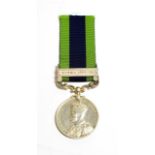 An India General Service Medal, with clasp BURMA 1930-32, awarded to LIEUT.E.(Edwin) R.(Ramsay)