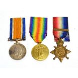 A First World War Mons Trio, comprising 1914 Star with clasp 5TH AUG.-22ND NOV.1914, awarded to