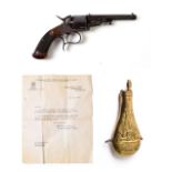 A Mid 19th Century French .46 Calibre Six Shot Percussion Revolver by Houllier-Blanchard, Paris,
