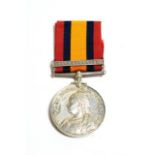 A Queen's South Africa Medal, with clasp ELANDSLAAGTE, awarded to 4890 PTE.J.RENNIE, GORDON HIGHRS.,