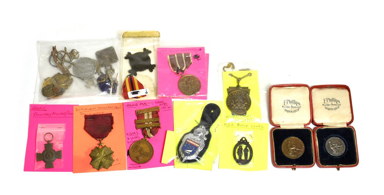 A Quantity of Medals and Medallions, including Ireland Emergency Service Medal to the Army, Air
