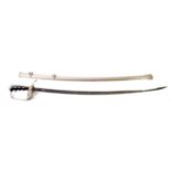 A 20th Century Dominican Republic Army Sword, the 76cm single edge fullered curved steel blade