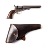 A Colt Model 1849 Five Shot Percussion Pocket Revolver, .31 calibre, the 15cm octagonal steel barrel