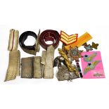 A Small Quantity of Early 20th Century Dress Uniform Accessories, including two leather and silver