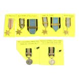 Six British Miniature Medals, comprising two India General Service Medals with clasps NORTH WEST
