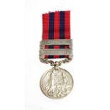An India General Service Medal 1854-1895, with two clasps SAMANA 1891 and WAZIRISTAN 1894-5, awarded