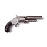 A Smith & Wesson Model 1½ .32 Calibre Rimfire Five Shot Revolver, Second Issue, the 9cm barrel