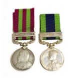 An India Medal, 1895-1902, Edward VII, with clasp WAZIRISTAN 1901-2, awarded to 230 Dvr.Sunder Singh