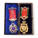 A Royal Antediluvian Order of Buffaloes Primo Silver and Enamel Breast Jewel, Holmwood Lodge 1265,