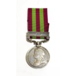 An India Medal 1895-1902, with clasp RELIEF OF CHITRAL 1895, awarded to 1979 Gunner J.J.Ryan, No.8