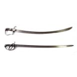 A Victorian 1821 Pattern Light Cavalry Sword, the 89cm single edge fullered steel blade double edged
