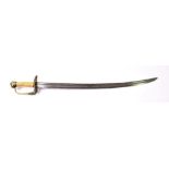 A Late 18th Century American Infantry Officer's Sword, with 70cm single edge double fullered steel