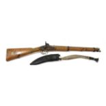 A Victorian Enfield Percussion Two Band Cavalry Carbine, as issued to mounted Customs Officers,