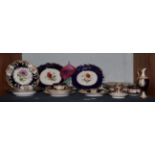A glass lily vase; a Coalport small jug; Davenport china; Royal Crown Derby; and other decorative