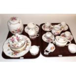 A Royal Crown Derby 'Derby Posies' pattern part tea and coffee set, comprising teapot, cream jug,