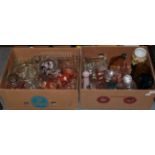 A quantity of glass including 1930's dressing table glass etc (two boxes)