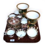A selection of Royal Crown Derby coffee/tea cups and saucers etc; and a pair of limited edition
