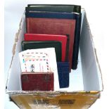 A collection of stamp albums