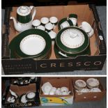 A Spode eight piece dinner/coffee service, pattern number 17869; Minton 'Tapestry' pattern tea