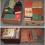 Four boxes of assorted books including children's Encyclopaedia; together with a box of assorted