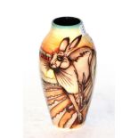 A Moorcroft pottery vase by Kerry Goodwin, Running Hare pattern for RSPB; limited edition 24/75,