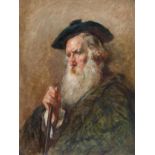 Robert Alexander Hillingford (1828-1904) Portrait of an gentleman in a tam o' shanter Signed, oil on