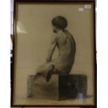 Eugene Feyen (1815-1908) French Study of a male nude Signed, pencil, 60cm by 45.5cm