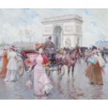 Juan Soler (b.1951) Spanish Near the Arc de Triomphe, Paris Signed, oil on canvas, 44.5cm by 54cm