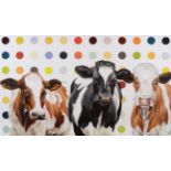 Hayley Goodhead (Contemporary) ''Damien's Herd'' Signed, and numbered 27/195, giclee print, 51cm