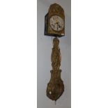 A French gilt metal comtoise striking wall clock