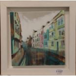 Camilla Dowse (Contemporary) ''Holywell Street, Oxford'' Signed, inscribed verso, oil on board, 20cm