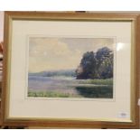 William Heaton Cooper RA (1903-1995) ''Windermere, Brathay Rocks'' Signed, watercolour, 26.5cm by