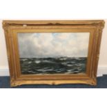Richard Wane (1852-1904) Steamer ship at sea Signed, oil on canvas, 49cm by 74.5cm