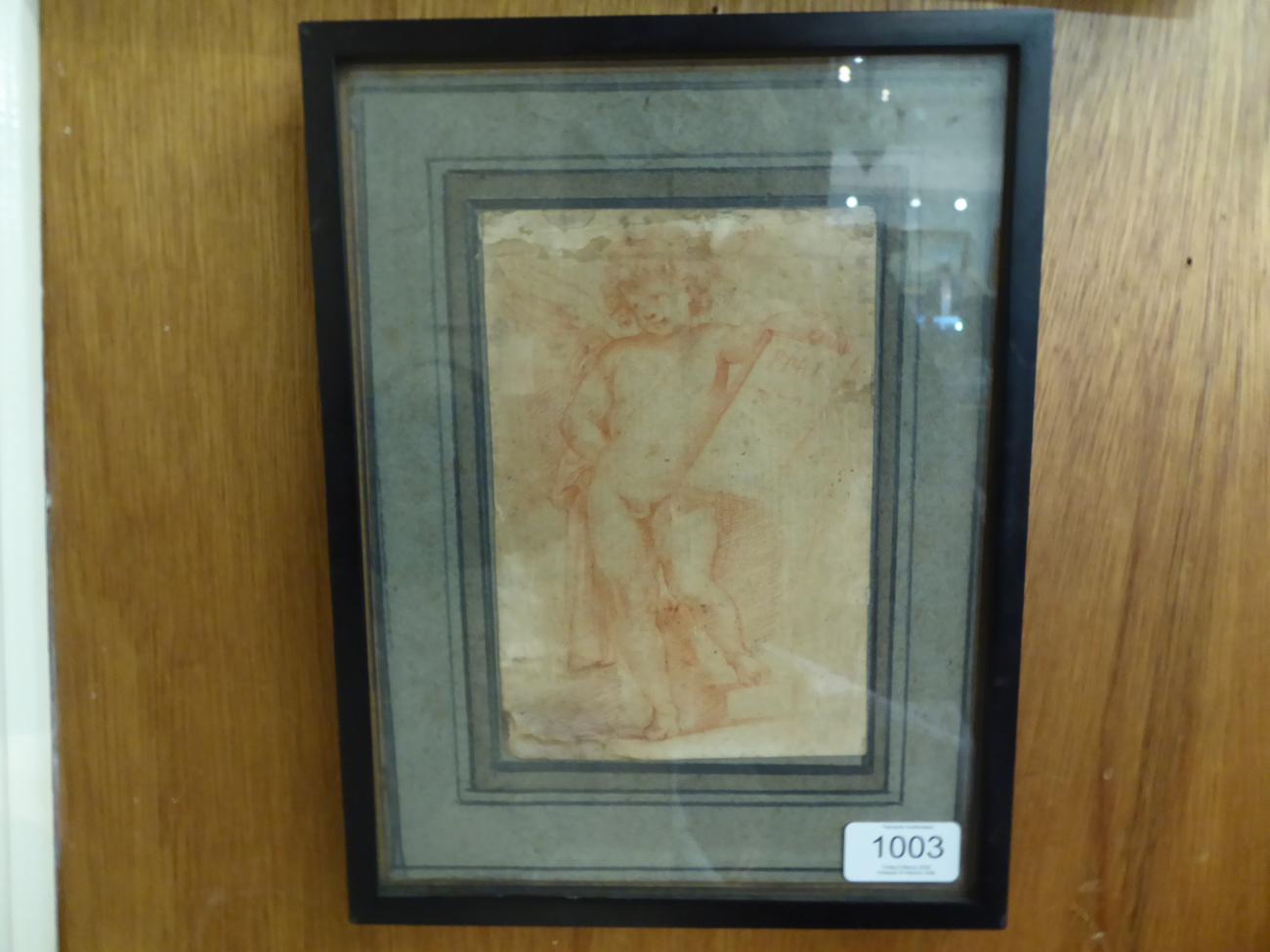 Italian School (18th century) after Guido Reni Study of a Putto, with a costume study verso - Image 2 of 3