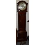 A Regency style mahogany eight day longcase clock, dial unsigned, 20th century