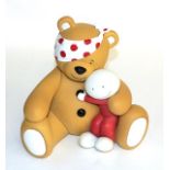 Doug Hyde (b.1972) ''Pudsey'' Signed and numbered 291/595, cold cast porcelain, 23.5cm high Sold