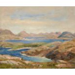 Herbert Royle (1870-1958) An extensive view of the Highlands in Summer Signed, oil on canvas, 46cm