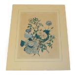 British School (19th century) Still life of blue flowers Initialled EL and dated 1840,