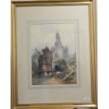 Nigel Stuart Crichton (1853-1913) ''Fecamp, Normandy'' Signed, watercolour, 44.5cm by 32cm