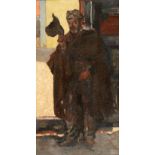 James Kerr-Lawson (1865-1939) Candian ''Spanish Beggar'' Oil on board, 37.5cm by 19.5cm