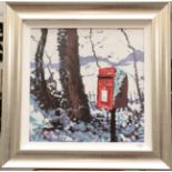 Timmy Mallett (b.1955) ''Snowy Postbox'' Signed and numbered 10/195, giclee print on canvas, 45cm by